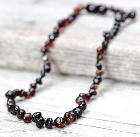 Baby Baltic Amber teething necklace - Cherry
