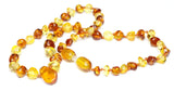 Baby Honey lemon Pendant bead Baltic Amber teething necklace | Free Shipping