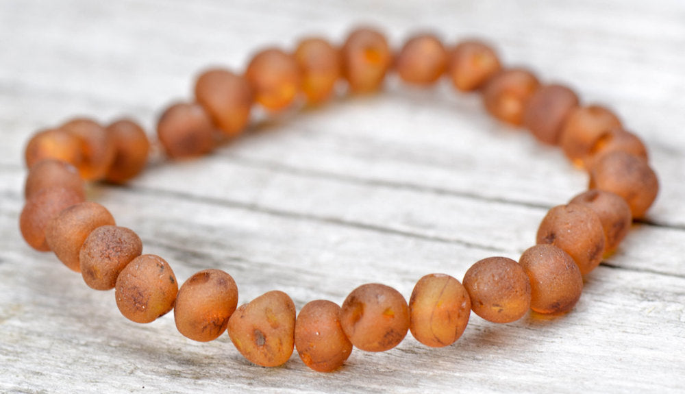 New Elastic Bracelet - Baby Baltic Cognac Amber