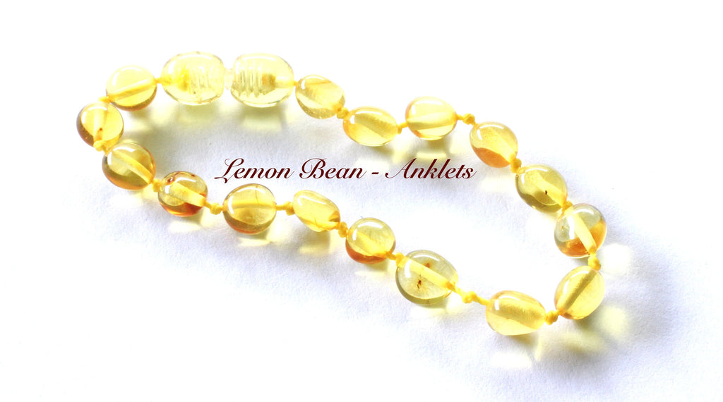 Baby Baltic Lemon Amber teething anklet