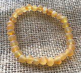 New Elastic Unpolished Honey Amber Anklet