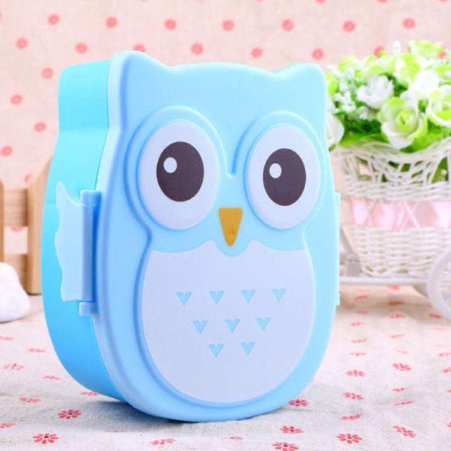 Microwave Cartoon Owl Lunch Box Food Storage Container Children Kids School Office Portable Bento Box
