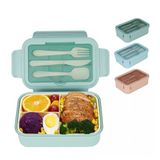 Lunch Box Spoon Fork Knife Kids Lunchbox BAP Free Food Container Leak-Proof Lunch Box, with Divider