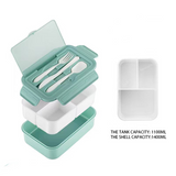 Lunch Box Spoon Fork Knife Kids Lunchbox BAP Free Food Container Leak-Proof Lunch Box, with Divider
