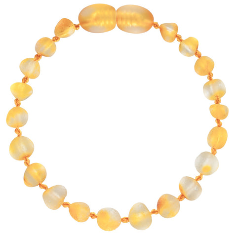 Unpolished Lemon Amber baby Bracelet