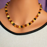 Gorgious Adult Multi four Baltic Amber Necklace