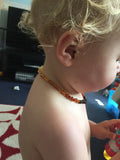 Rainbow Baltic Amber teething necklace
