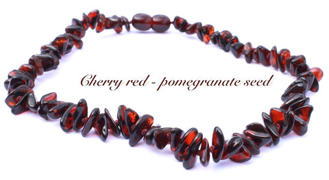 pomegranate Baltic Amber Necklace