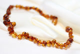 Cognac Amber teething anklet