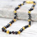 New - Baby Baltic Amber teething necklace - Cherry and Lemon