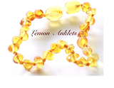 Lemon amber anklet for baby