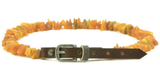 Amber Leather belt collar for Dog and Cat.