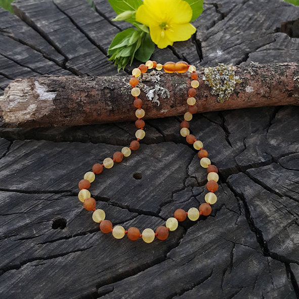 Amber teething necklaces Buddha Bead