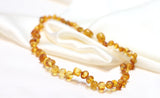 Baby Unpolished  Baltic Amber Teething Beads - lemon