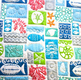 Ocean Blue Preimum Handmade 100% Cotton Baby Quilt