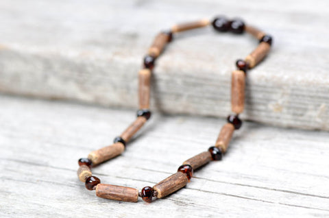 New Arrival - HAZELWOOD Cognac Baltic Amber Necklace - For Baby