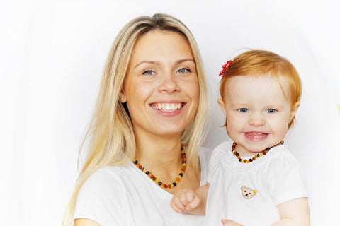 Set for Mother and Baby | Tutti Frutti round Baltic Amber