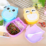 Microwave Cartoon Owl Lunch Box  Food Storage Container Children Kids School Office Portable Bento Box