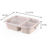 Wheat Straw Lunch Box Bento Box Japanese Style Students 4-box Containers for Food Microwave Office Workers Food Box Fruits Case