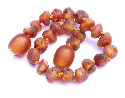 Row Unpolished Amber teething Bracelet