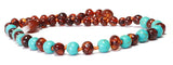 New Arrival | Baby Boy Baltic Cognac with turquoise Blue quartz.