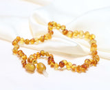 Baby Unpolished  Baltic Amber Teething Beads - lemon